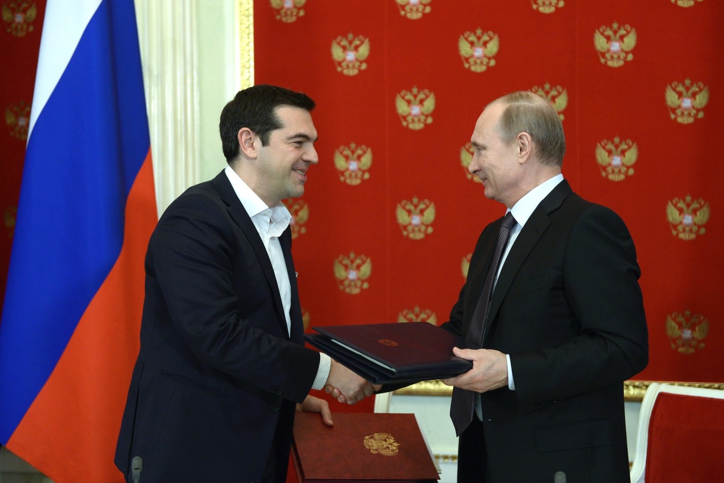 A.Tsipras dažnai nuolaidžiaudavo Rusijos prezidentui Vladimirui Putinui.<br>„RIA Novosti“/“Scanpix“ nuotr.