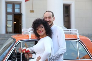 Susituokė aktoriai Mykolas Vildžiūnas ir Oneida Kunsunga