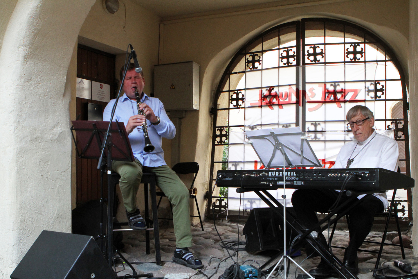 Festivalio „Kaunas Jazz“ vasaros koncerte pasirodė P.Vyšniauskas ir G.Kuprevičius.