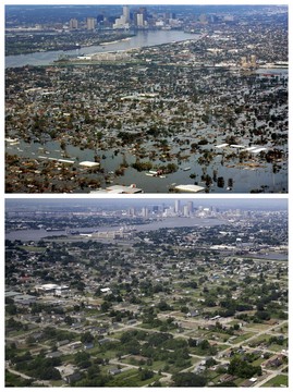 Uraganas „Katrina“ 2005 metais pridarė žalos už 150 mlrd. JAV dolerių.<br>AP nuotr.