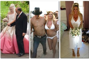 Baisiausi žvaigždžių vestuviniai drabužiai