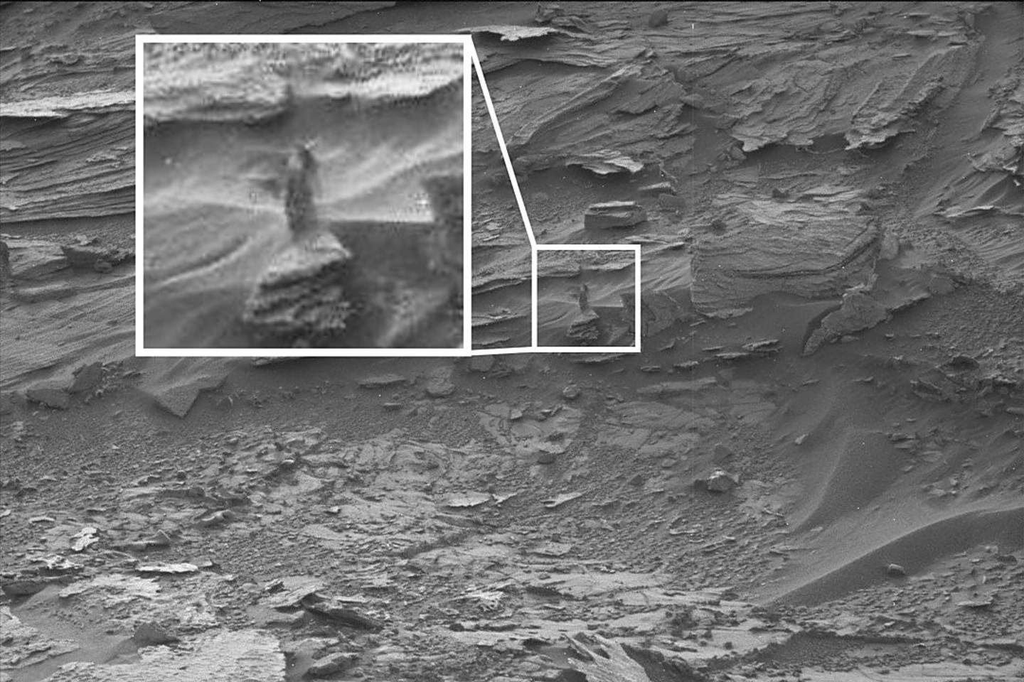 Ateivių medžiotojų pastebėta moteris Marse.<br>NASA nuotr.