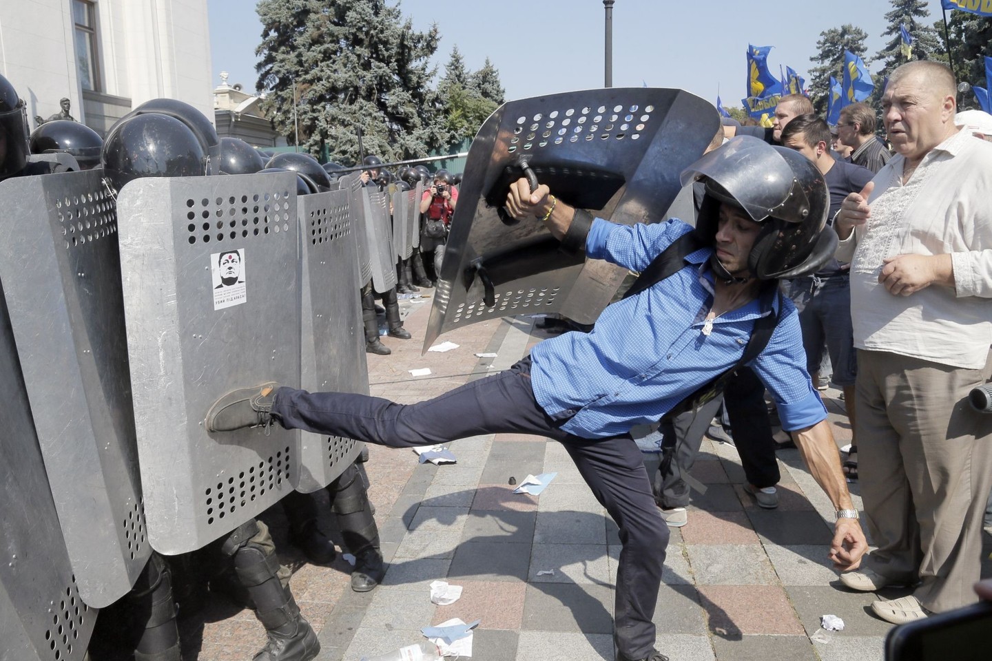 Kijeve pirmadienį buvo neramu.<br>AP nuotr. iš archyvo