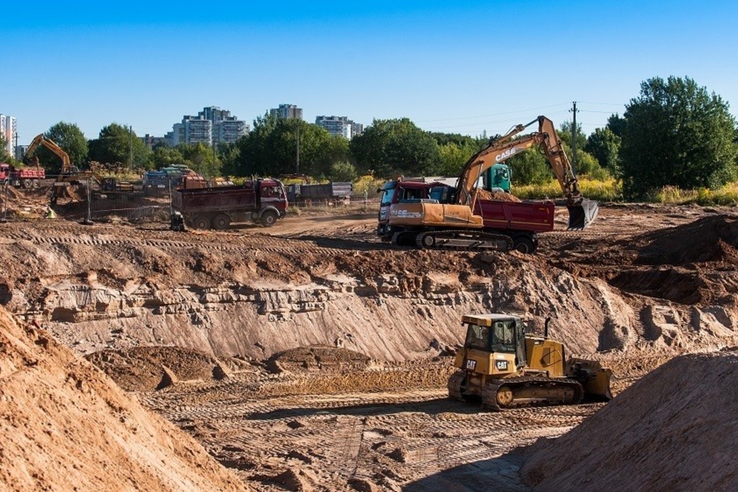 Vilniaus vakarinio aplinkkelio statybos vyksta jau mėnesį.