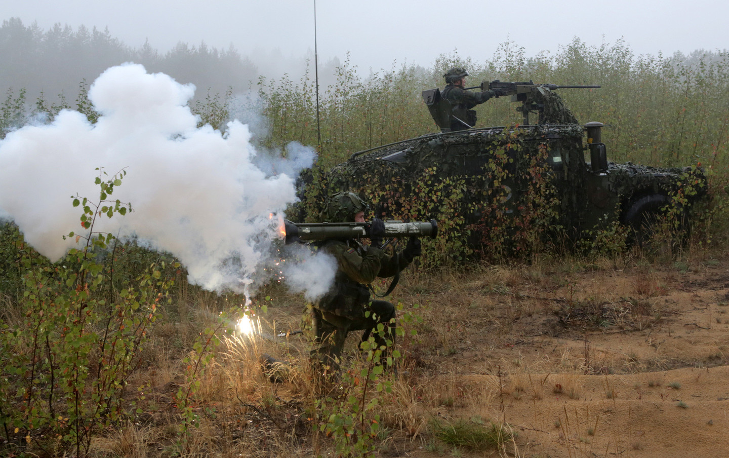 Kariuomenės žvalgų pratybos.<br>P.Mantauto nuotr.