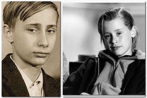 V. Putinas jaunystėje neįtikėtinai panašus į aktorių M. Culkiną