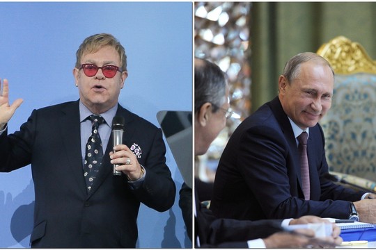 Eltonas Johnas sulaukė netikėto Vladimiro Putino skambučio