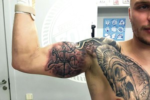 Kovotojo S. Maslobojevo meilę Lietuvai byloja ir tatuiruotės