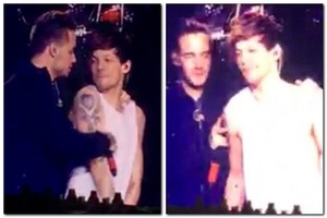 Grupės „One Direction“ nariai susistumdė ant scenos