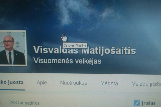 Sukčiai sukūrė netikrą V. Matijošaičio profilį „Facebook“