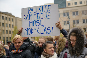 Lenkų mitinge prie Vyriausybės skambėjo priekaištai valdžiai