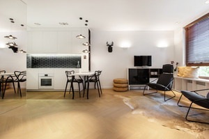 36 kv. metrų butą prestižiniame rajone dizainerė paliko be sienų