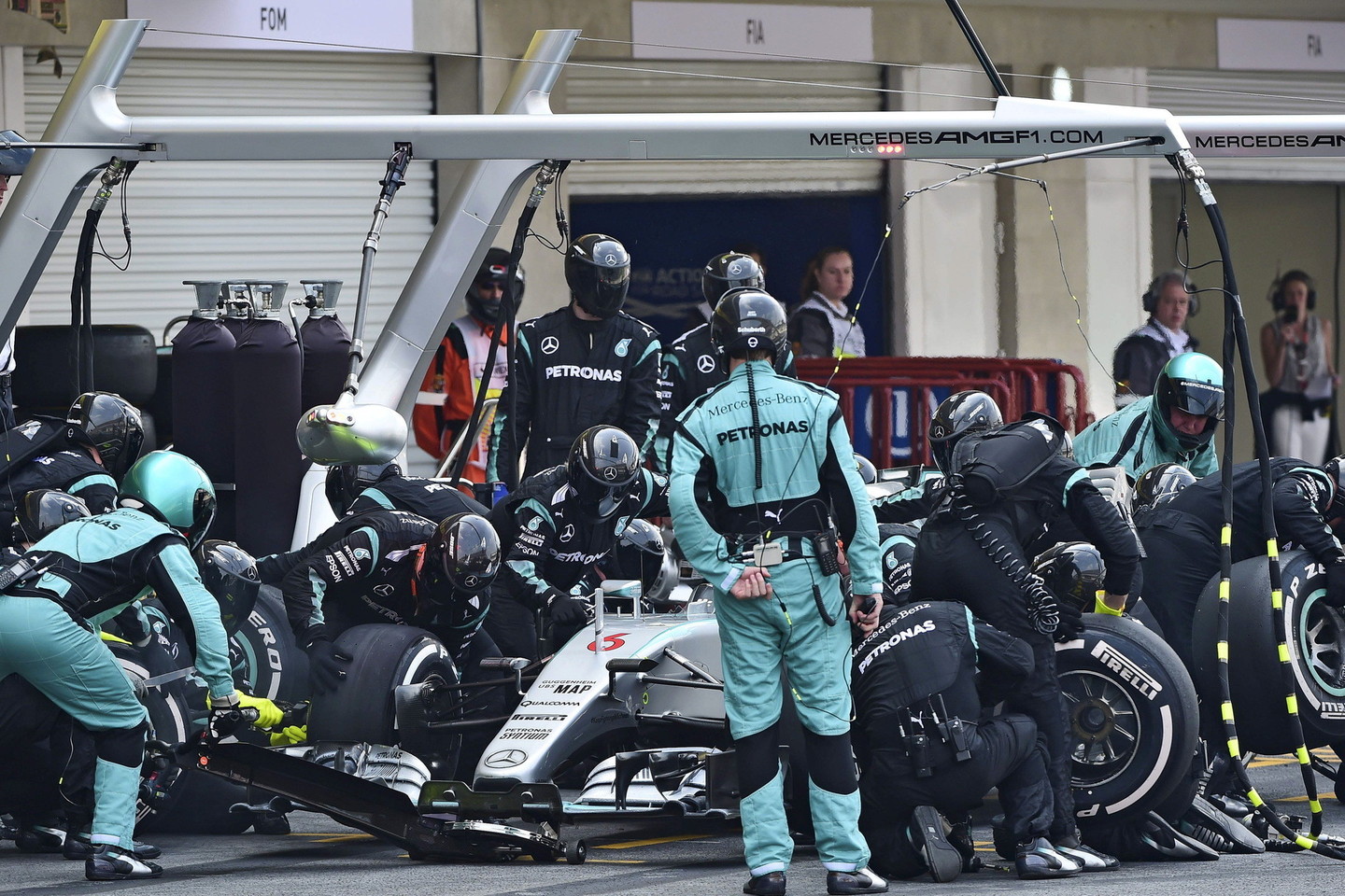 Lenktynes Meksikoje laimėjo Nico Rosbergas iš „Mercedes“.<br>Reuters/Scanpix nuotr.