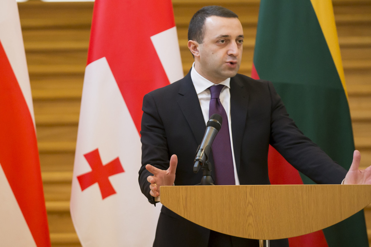 Gruzijos premjeras Iraklis Garibašvilis savo pasisakyme žiniasklaidai šios situacijos nekomentavo.