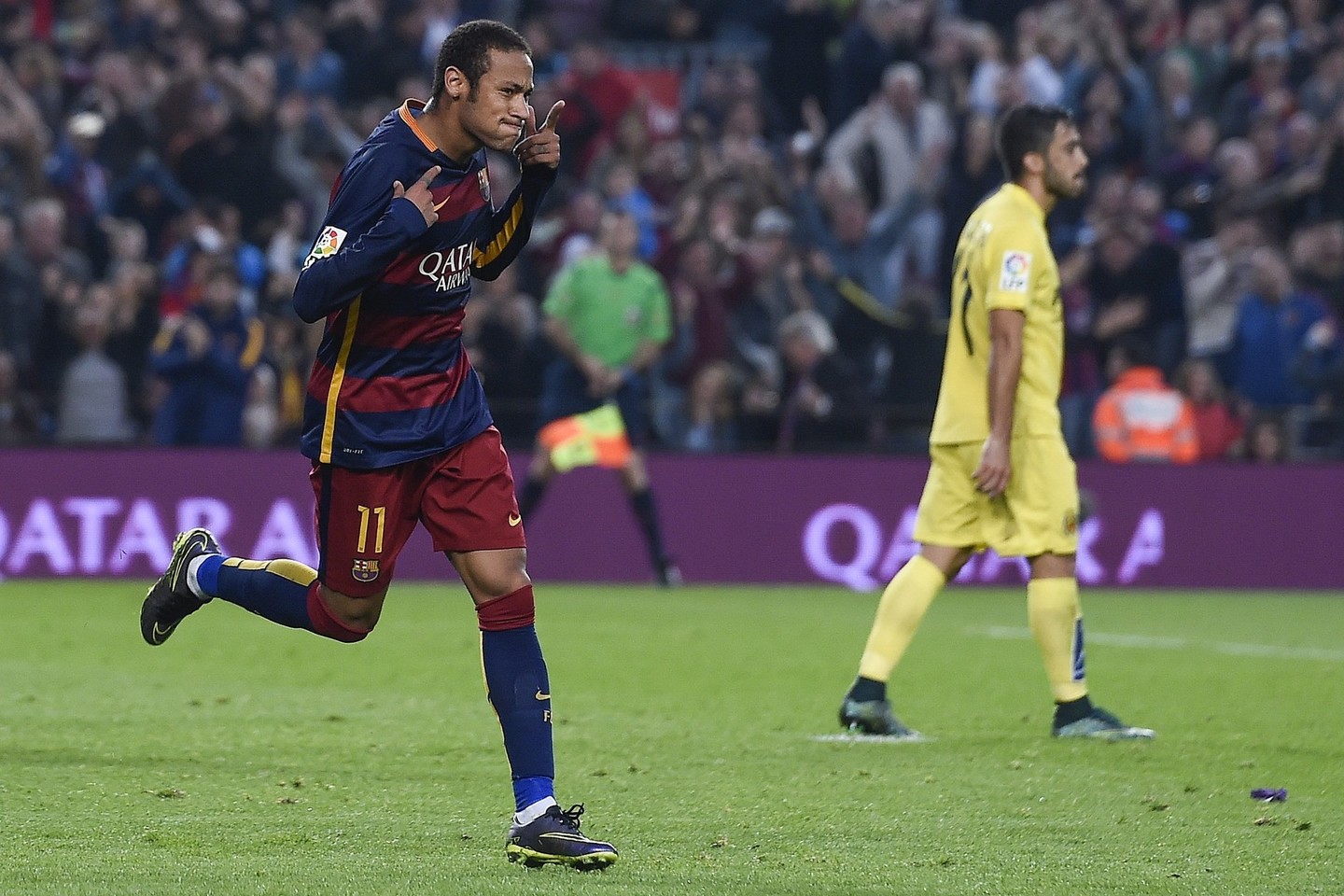 Neymaras džiaugiasi įvarčiu.<br>AP nuotr.