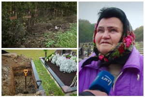 Kraupu, kai karstą leidžia į vandenį. Bet čia pat – dar baisiau