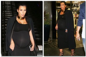 Nėščios Kim Kardashian stilius: dar vienas šūvis pro šalį