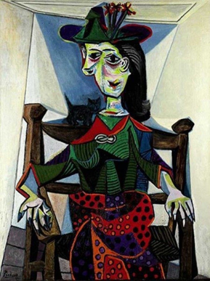 P.Picasso „Dora Maar su kate“. 1941 m.
