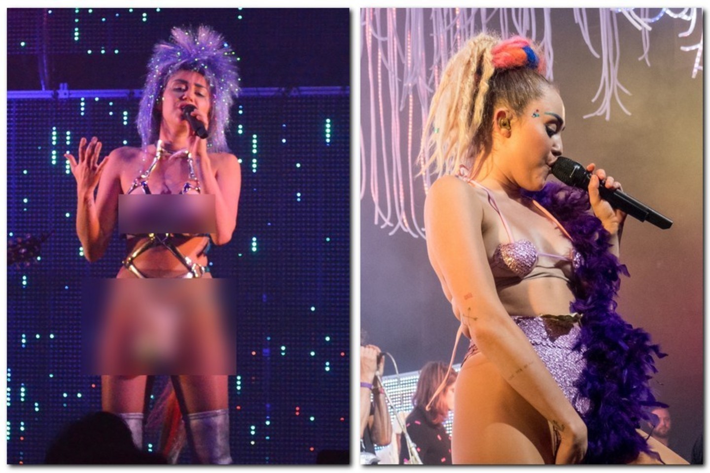 Miley Cyrus per koncertą neapsiėjo be vulgarybių.<br>„ViDA Press“ nuotr.