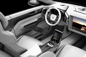 „Volvo“ nustebino: prabangiausiame salone – besisukantis ekranas