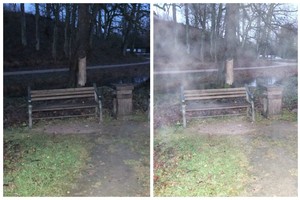 Vyras įtaria, kad nufotografavo vaiduoklį. Jūs irgi jį matote?