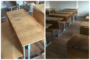 Studentas skundžiasi baisiais suolais. Kaip jie atrodo jums?