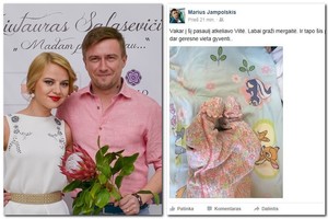 Marius Jampolskis tapo tėčiu – žmona Renata pagimdė dukrą