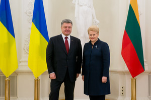 Ukrainos prezidentas Petro Porošenka atvyko į Vilnių