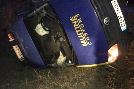 Šalčininkų r. į avariją pateko ir buvo sužeisti du muitininkai