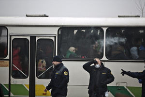 Vokietijoje užpultas migrantų autobusas