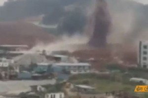 Kinijoje žemių nuošliauža palaidojo visą pramonės parką