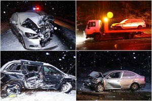 Avarija Prienų r.: susidūrė 3 automobiliai, sužeisti 5 žmonės