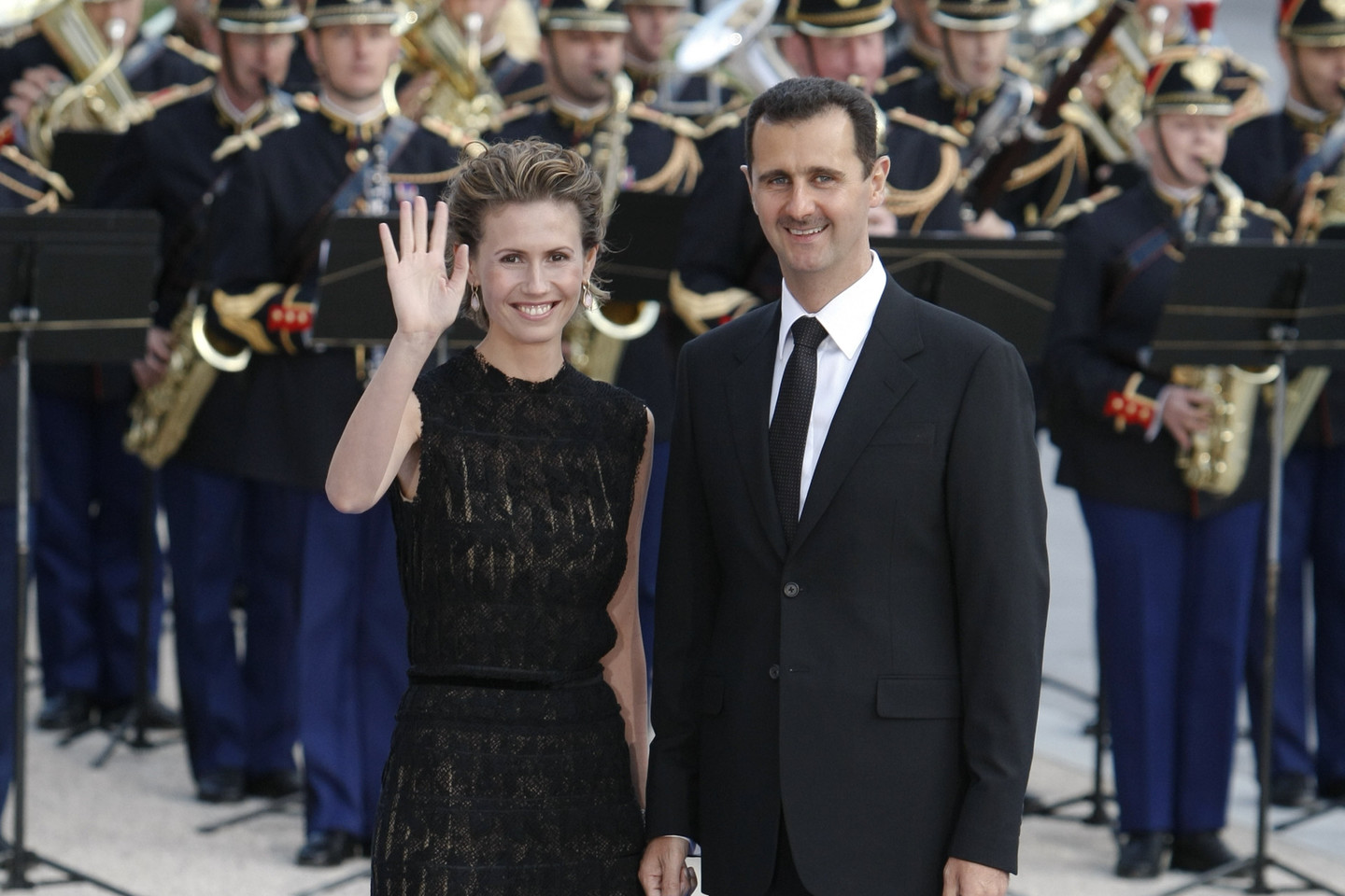 Basharas al-Assadas su žmona Asma.<br>Scanpix nuotr.
