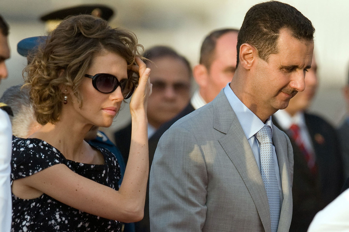 Basharas al-Assadas su žmona Asma.<br>Scanpix nuotr.