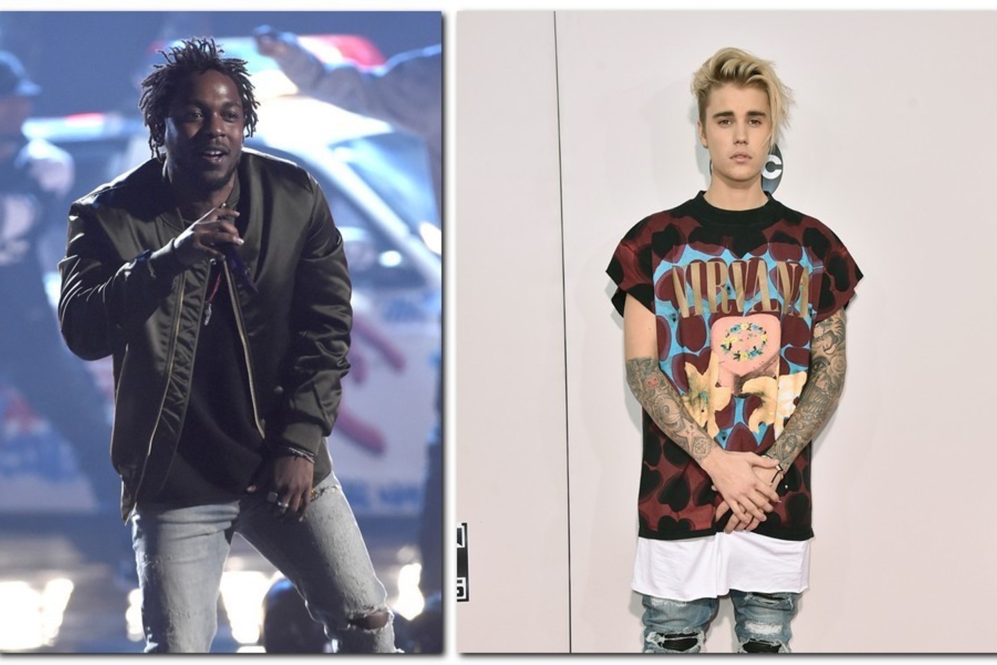 K.Lamarui (kairėje) ir J.Bieberiui 2015-ieji buvo itin sėkmingi.<br>AP nuotr.