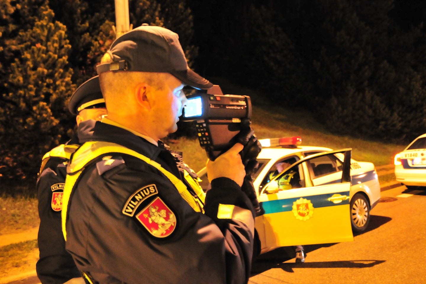 Policijos pareigūnai tikrino vairuotojų blaivumą.<br>A.Vaitkevičiaus asociatyvi nuotr.