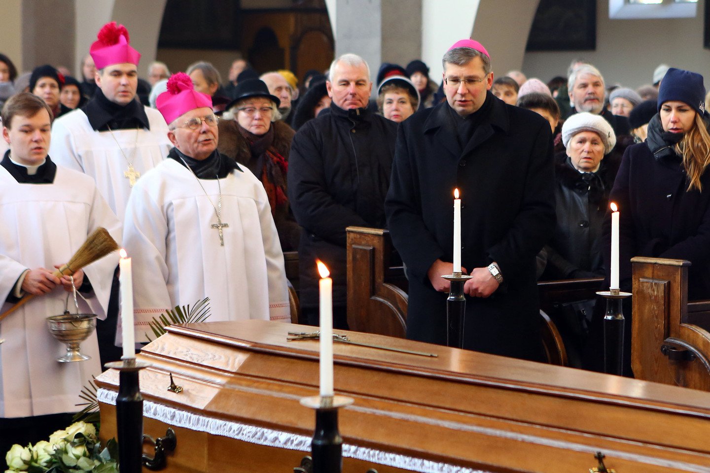 Trečiadienį į paskutinę kelionę išlydėtas vyskupo K.Kėvalo tėvas A.Kėvalas.<br>P.Mantauto nuotr.
