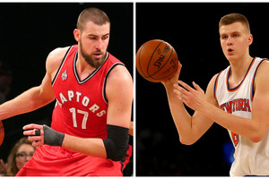 Kristapas Porzingis ir Jonas Valančiūnas: latvis galva aukščiau