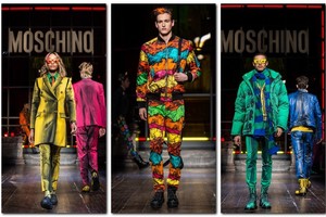 Londono vyrų mados savaitė: „Moschino“ sukūrė tikrą spalvų bombą