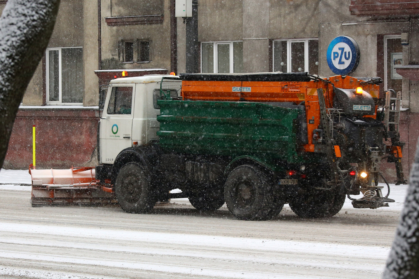 Kaune stipriai sninga.<br>P. Mantauto nuotr.