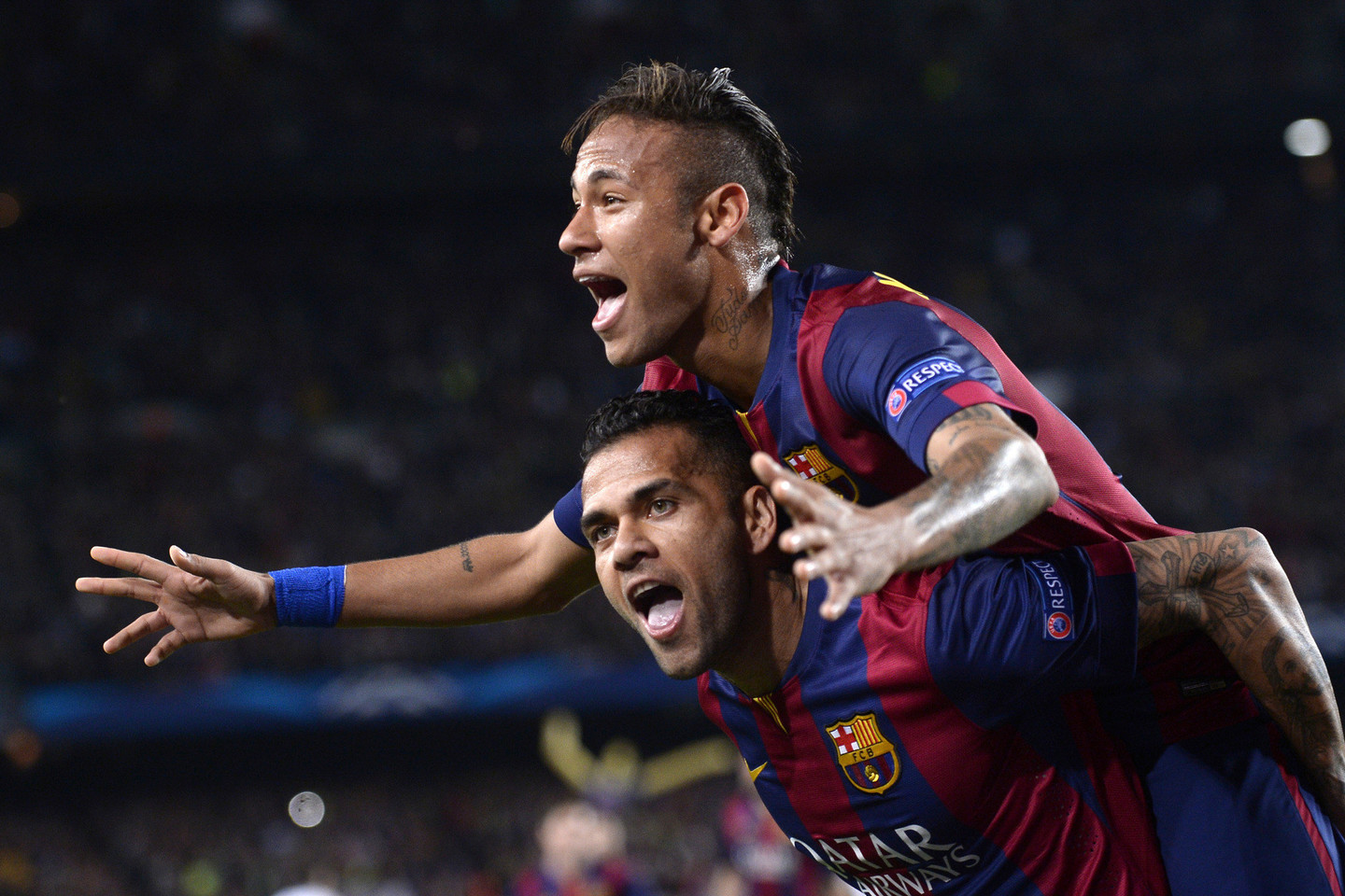 „Barcelona“ sėkmė į trijų kandidatų sąrašą pastūmėjo ir Neymarą.<br>AP nuotr.