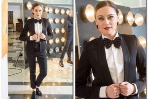 Vyriškas kostiumas Simonai Nainei suteikė subtilaus seksualumo