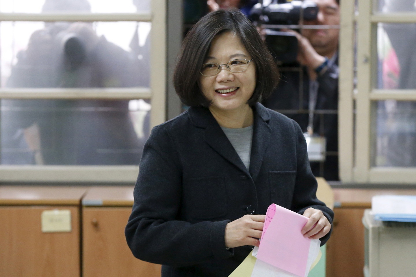 Demokratinės pažangos partijos vadovė Tsai Ing-wen.