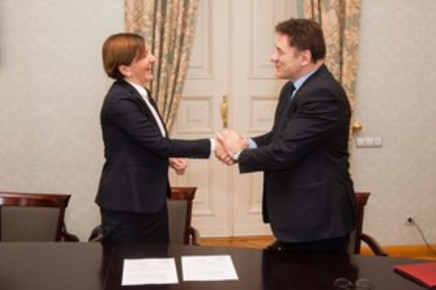 A.Landsbergienė pasirašė bendradarbiavimo sutartį su Vytauto Didžiojo universitetu ir jo rektoriumi prof. Juozu Agučiu.