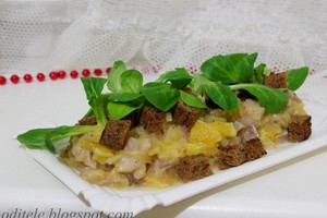 Labai skani ir greitai pagaminama silkė su apelsinais