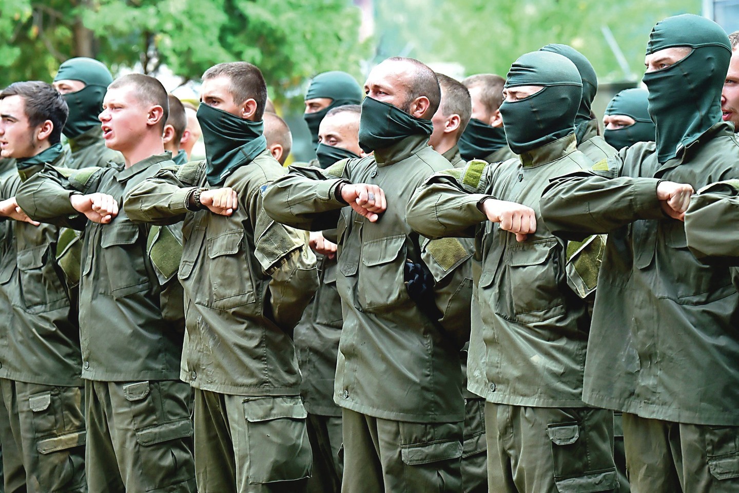 „Azov“ kovotojai dažnai minimi Rusijos propagandiniuose pranešimuose.