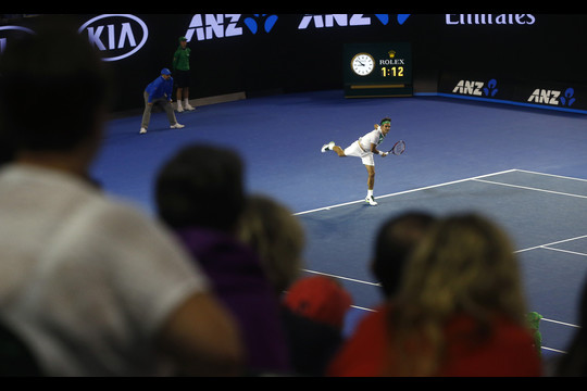 Melburne teniso gerbėjai mėgavosi gražiu žaidimu.<br>AP nuotr.