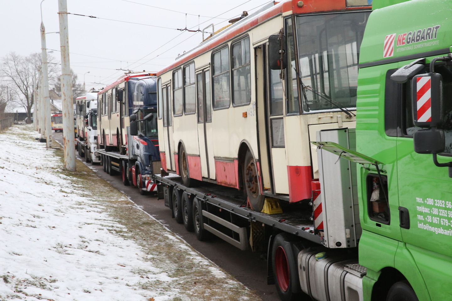 Dalis senų troleibusų buvo išvežta į Ukrainą.<br>R.Danivevičiaus nuotr.