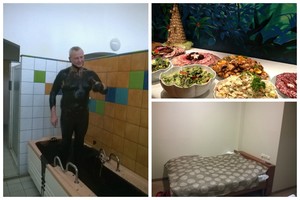 Vyras įsitikino, kad į purvo vonią lipti su žmona – pavojinga