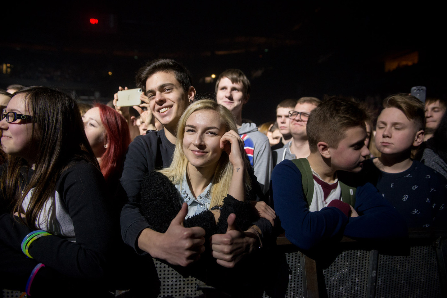 Į „Imagine Dragons“ koncertą susirinko pilnutėlė Vilniaus arena.<br>J.Stacevičiaus nuotr.